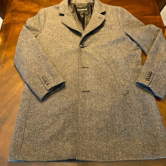 Express Other - Men’s Grey Express Wool Trench Coat